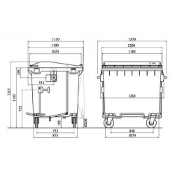 Bac roulant 1000 L 