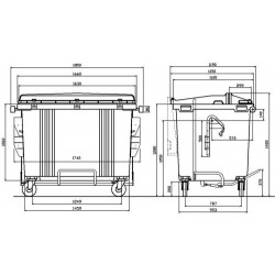 Bac roulant 1700 L 