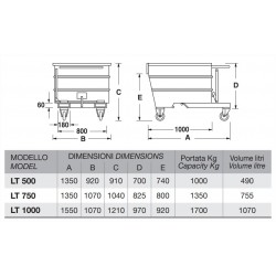 Benne basculante 490 Litres 