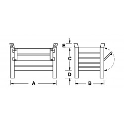 Caisse 4 pieds 1/2 porte 1200 x 800 x 845 mm 