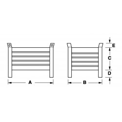 Caisse tôlée 4 pieds 800 x 500 x 695 mm 