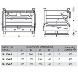 Fond ouvrant 1 trappe 800 litres 