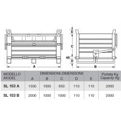 Fond ouvrant double trappe 1000 litres  