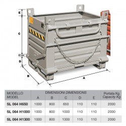 Fond ouvrant double trappe 520 litres 