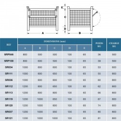 Caisse grillagée 4 pieds 1/2 porte 